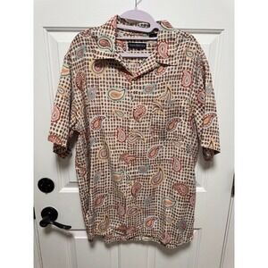 Barry Bricken casual button shirt‎ 65% Silk 35% Cotton Size XL